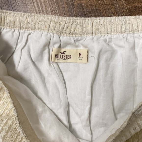 Y2K HOLLISTER METALLIC LACE MINI SKIRT WITH FOIL LINING PLUS COMFORT COTTON SLIP - Picture 9 of 11